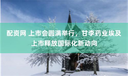 配资网 上市会圆满举行,甘李药业埃及上市释放国际化新动向